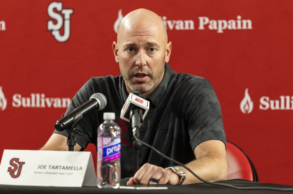 St. John's women's basketball coach Joe Tartamella