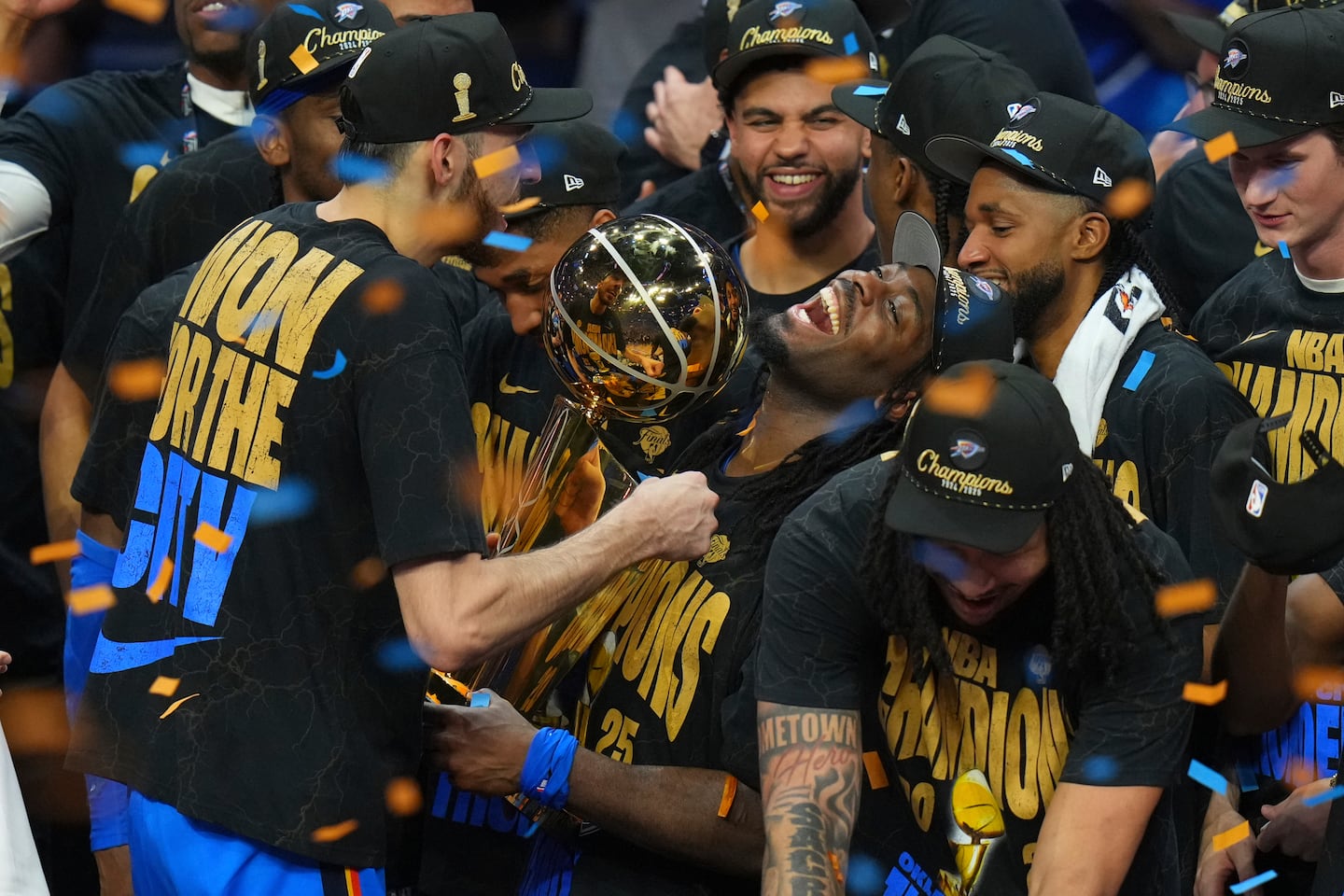The Thunder last season won the first NBA championship in franchise history.