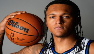 Orlando Magic forward Paolo Banchero poses for a photo during the NBA basketball team's Media Day, Monday, Sept. 29, 2025, in Orlando, Fla. (AP Photo/John Raoux)