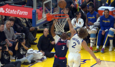 Brandin Podziemski chase-down block highlights wild sequence – NBC Sports Bay Area & California