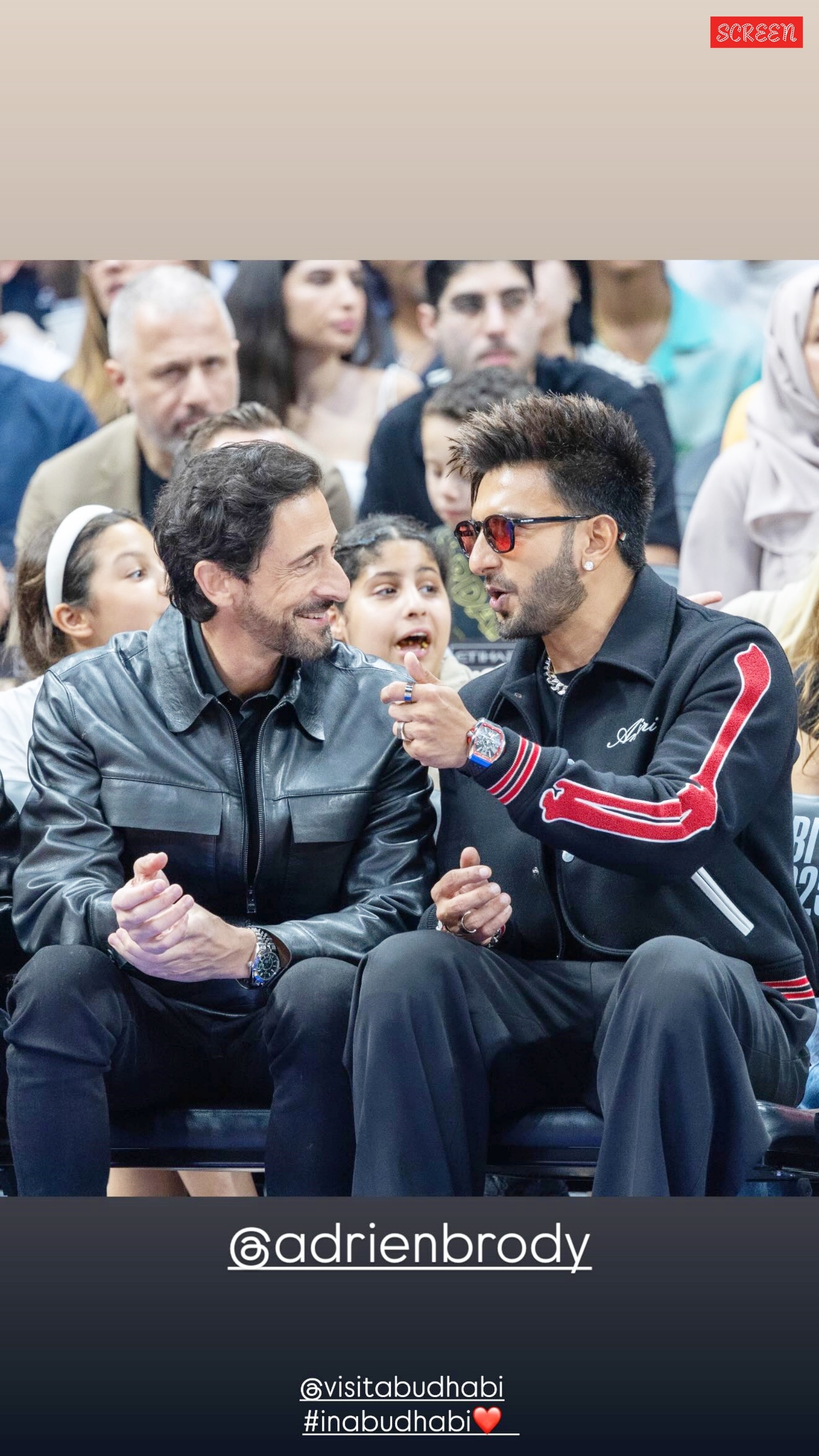 Ranveer Singh hangs at NBA Abu Dhabi 