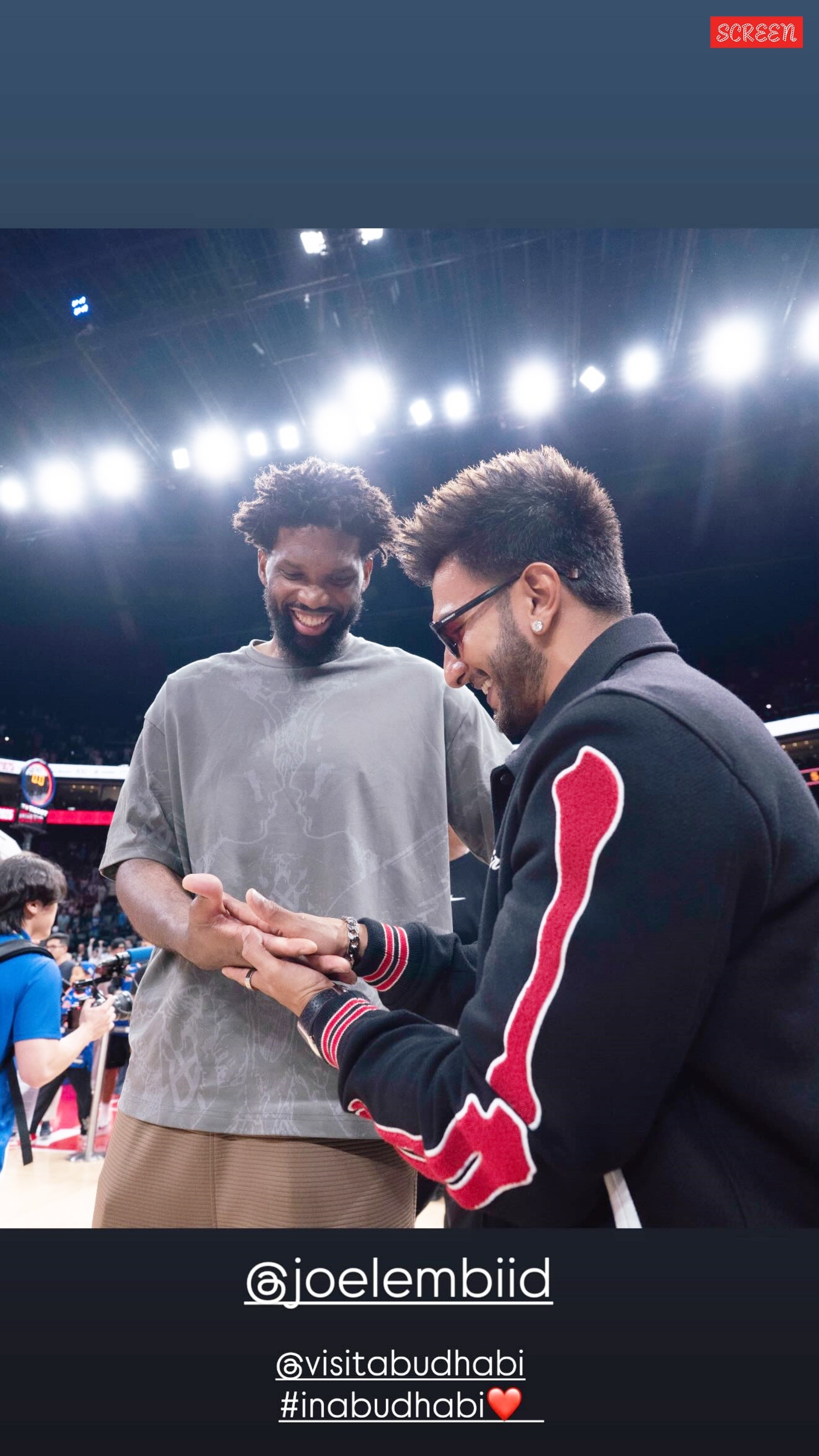 Ranveer Singh hangs at NBA Abu Dhabi 