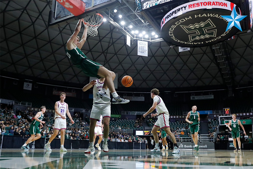 Hawaii men’s basketball team hoop against Pomona-Pitzer