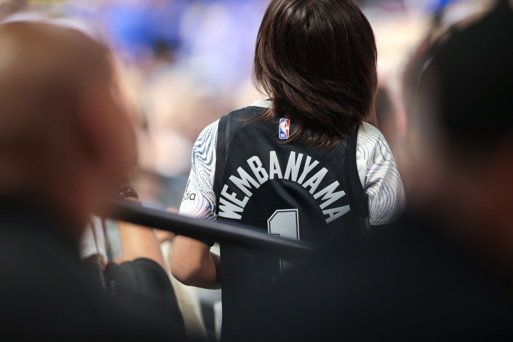 Rookie Victor Wembanyama, the San Antonio Spur's first overall draft selection from France plays in his first regular season NBA game against the Dallas Mavericks at the Frost Bank Center.