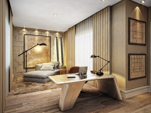 The primary suites were designed with a sitting room and...