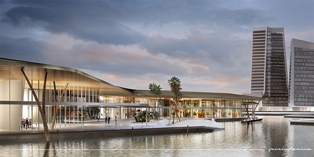 The developer hired three different retail-focused brokerages to sign luxury brands for Magic Place, but none were successful. (Rendering by Pininfarina)