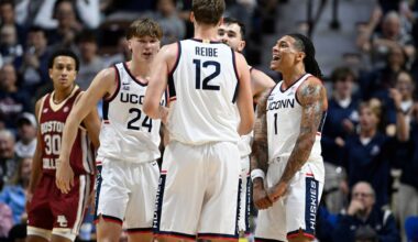 UConn men's basketball freshman Braylon Mullins to miss time after ankle injury