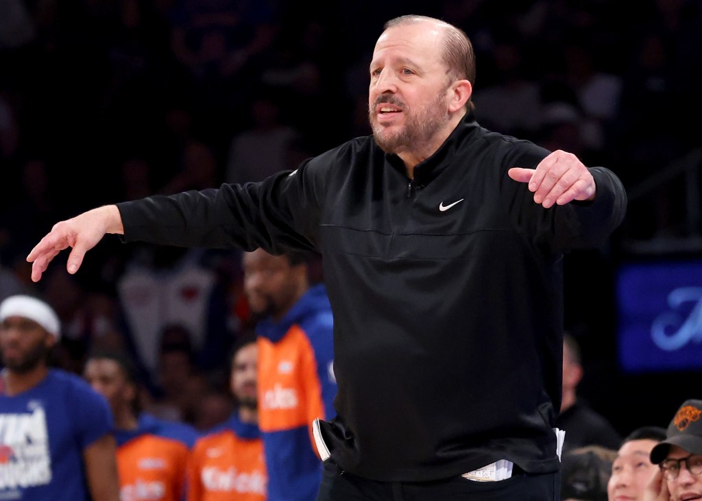 Former Knicks head coach Tom Thibodeau visited Celtics practice on Oct. 21, 2025.