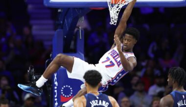 Sixers rookie VJ Edgecombe, 'just out there having fun,' stars in home debut: 'I can't wait for him to get started with his career'