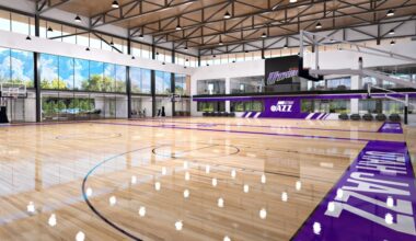 Rendering of the new Utah Jazz practice facility at The Shops At South Town (Photo: Utah Jazz)...