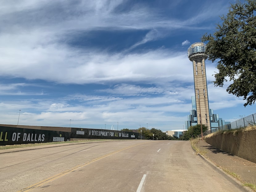 The new signage for the Reunion development, announced at the end of 2023, as it runs along...