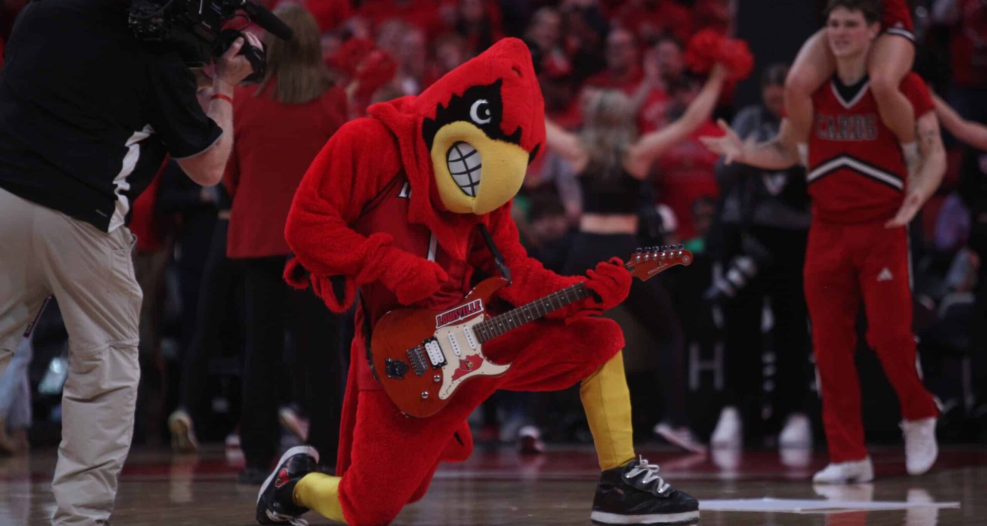 Louisville men's basketball loses exhibition to Kansas 90-82. • The Louisville Cardinal