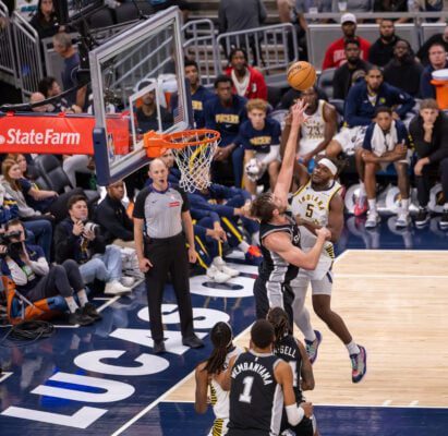 Indiana Pacers San Antonio Spurs October 2025 NBA preseason basketball game.