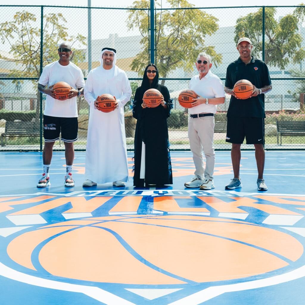 Abu Dhabi and New York Knicks Unveil Emirati-Inspired Basketball Court