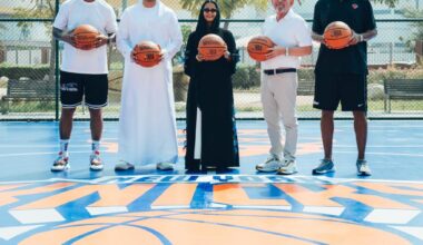 Abu Dhabi and New York Knicks Unveil Emirati-Inspired Basketball Court