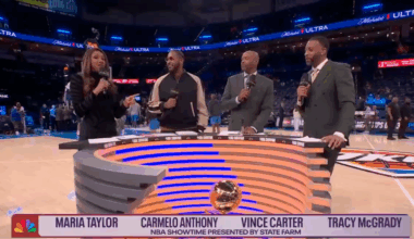 Carmelo Anthony claps back at jokes about his outfit in NBC debut