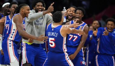 Quentin Grimes' clutch 3-pointer lifts Sixers over Hornets in home opener, 125-121