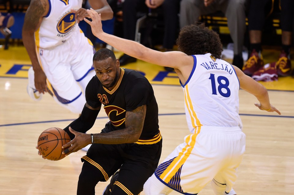 Varejão found himself on the opposing team when, as a member of the Warriors, they fell to the Cavaliers in a historic Finals comeback from 3-1 down