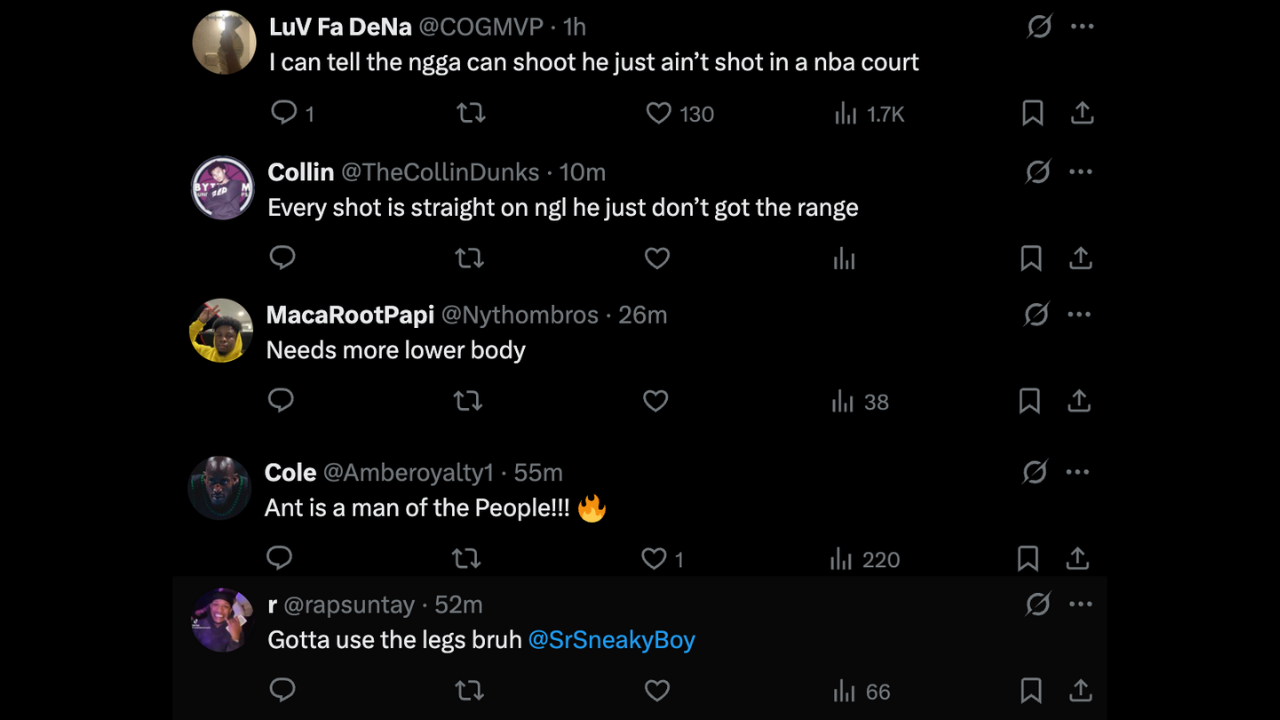 Image via Hoop Central/X (screengrab) Fans-react-to-Anthony-Edwards-viral-clip