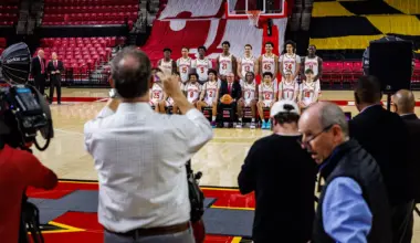 Maryland men's basketball and head coach Buzz Williams share the first look of its new program at media day