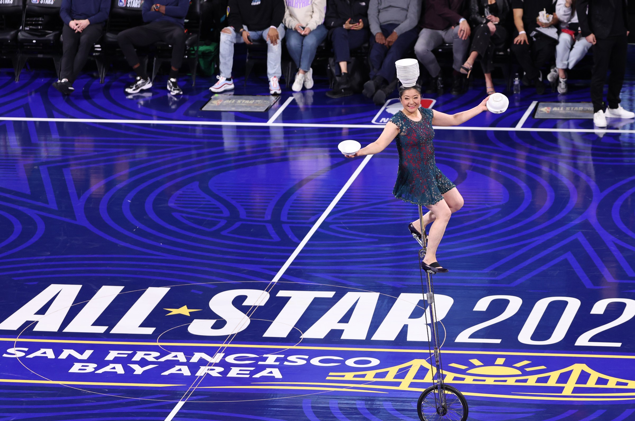 SAN FRANCISCO, CA - FEBRUARY 14:Red Panda performs during the Castrol Rising Stars game as part of NBA All-Star Weekend on Friday, February 14, 2025 at Chase Center in San Francisco, California. NOTE TO USER: User expressly acknowledges and agrees that, by downloading and/or using this Photograph, user is consenting to the terms and conditions of the Getty Images License Agreement. Mandatory Copyright Notice: Copyright 2025 NBAE (Photo by Jeff Haynes/NBAE via Getty Images)