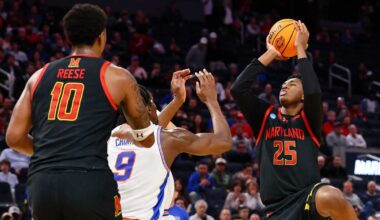 Maryland can't keep up in second half, falls to No. 1 Florida