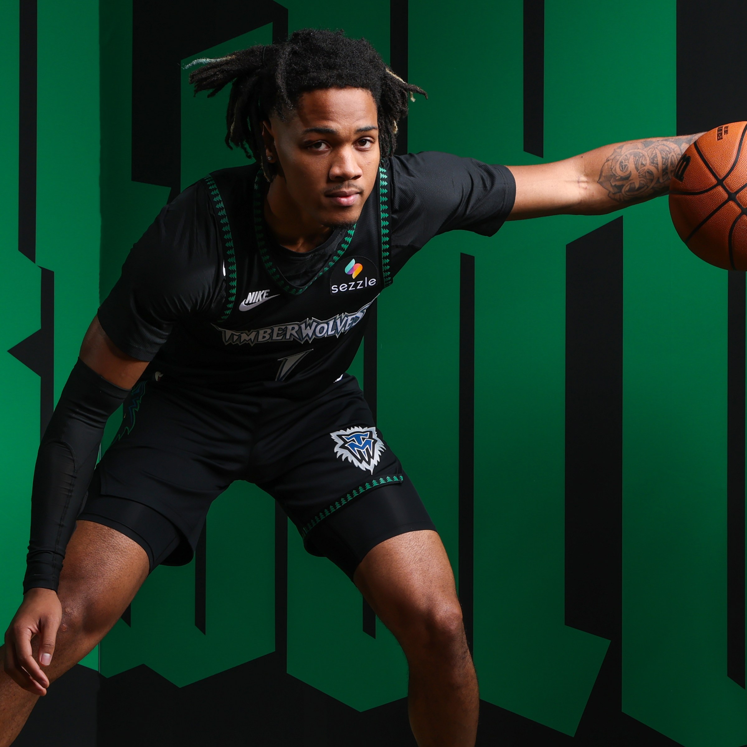 MINNEAPOLIS, MN - SEPTEMBER 22: Terrence Shannon Jr. #1 of the Minnesota Timberwolves poses for a portrait during production day on September 22, 2025 at Target Center in Minneapolis, Minnesota. NOTE TO USER: User expressly acknowledges and agrees that, by downloading and or using this Photograph, user is consenting to the terms and conditions of the Getty Images License Agreement. Mandatory Copyright Notice: Copyright 2024 NBAE (Photo by David Sherman/NBAE via Getty Images)