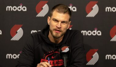 Trail Blazers’ Tiago Splitter Addresses Media as Interim Head Coach