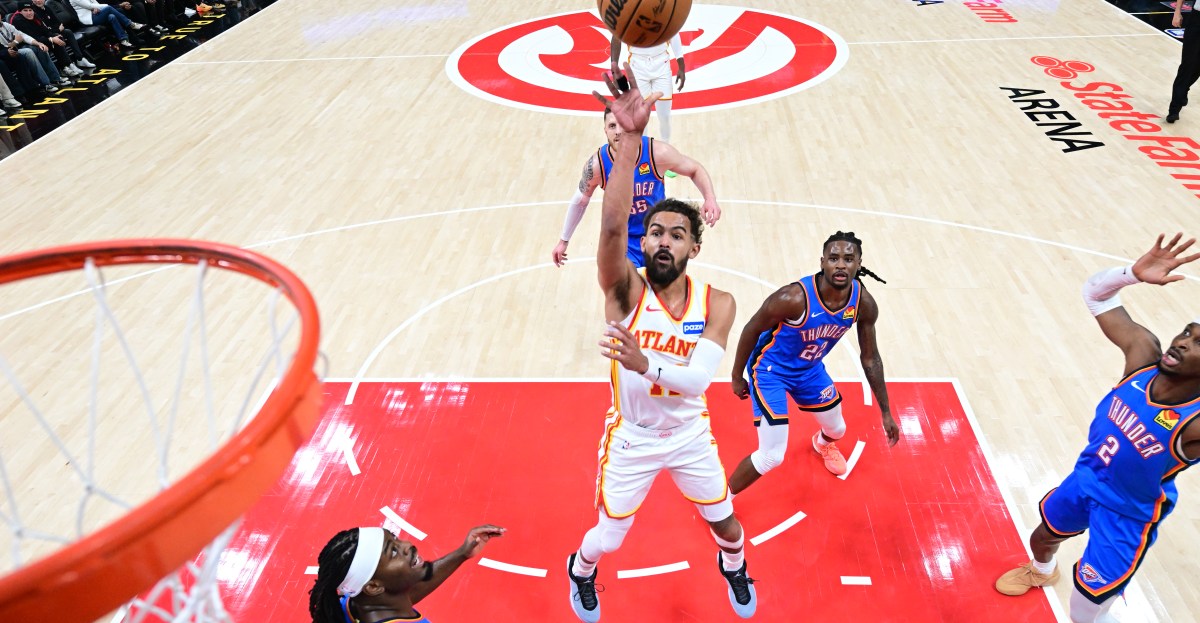 Hawks unable to keep pace in loss to defending champions Thunder