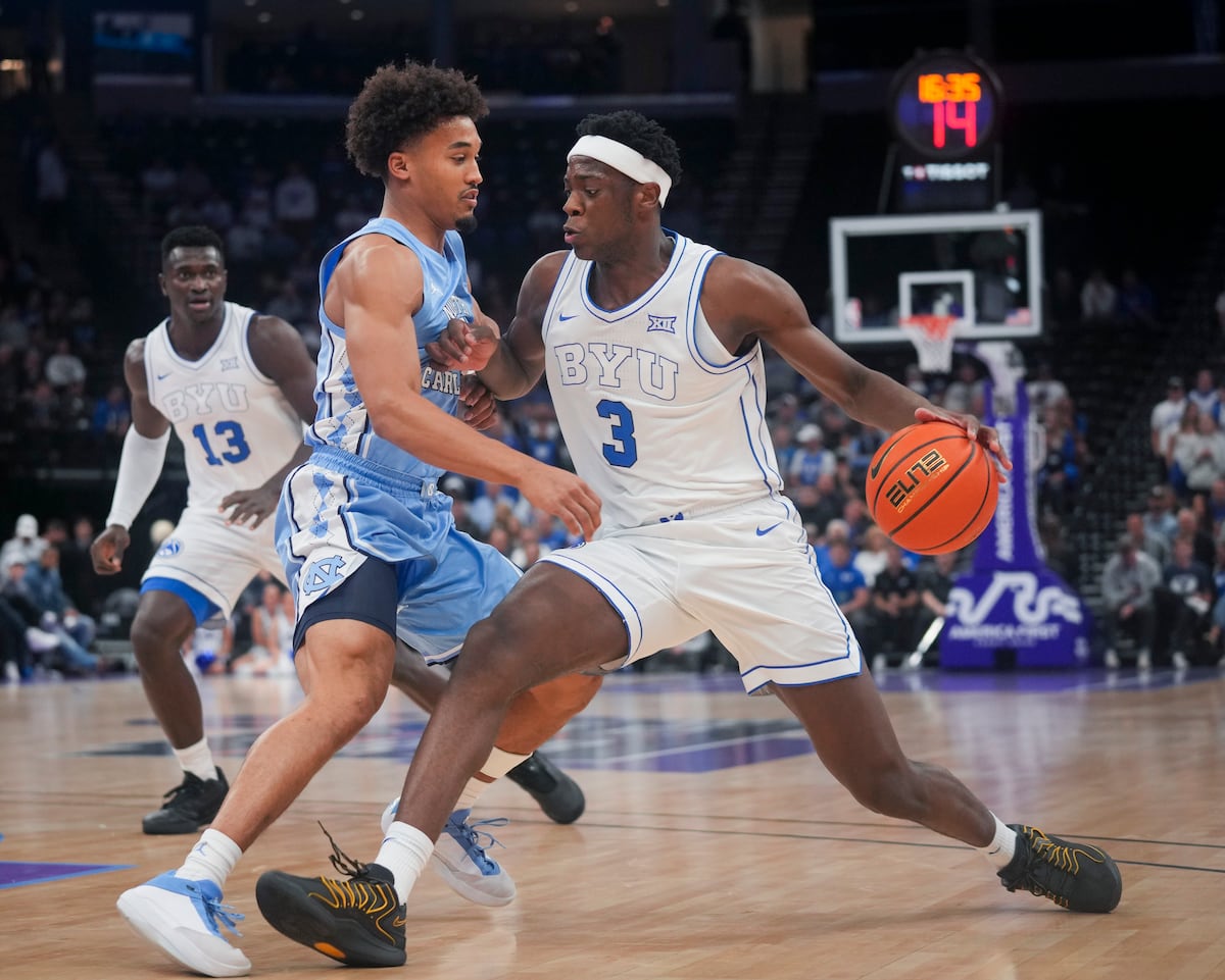 AJ Dybantsa highlights from BYU's win over North Carolina: College basketball exhibitions