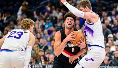 Trail Blazers’ Deni Avdija Exits vs. Jazz With Upper Back Stiffness