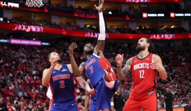 Pistons at Rockets final score: Depleted Pistons rotation snags season’s first win
