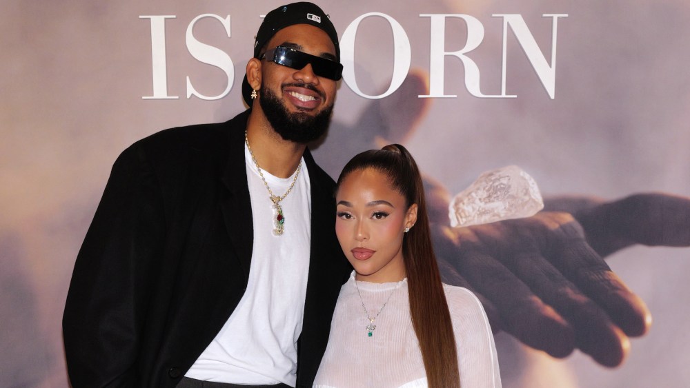 NEW YORK, NEW YORK - SEPTEMBER 17: (L-R) Karl Anthony Towns and Jordyn Woods attend Jared Jewelers "A Diamond Is Born" Film Premiere at The Frick Collection on September 17, 2025 in New York City. (Photo by Craig Barritt/Getty Images for Jared Jewelers)