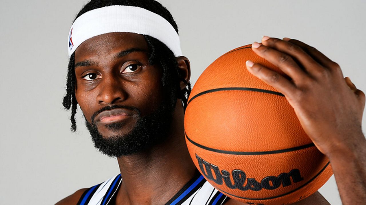 Orlando Magic forward Jonathan Isaac during the NBA basketball team's media day, Monday, Sept. 29, 2025, in Orlando, Fla. (AP Photo/John Raoux)