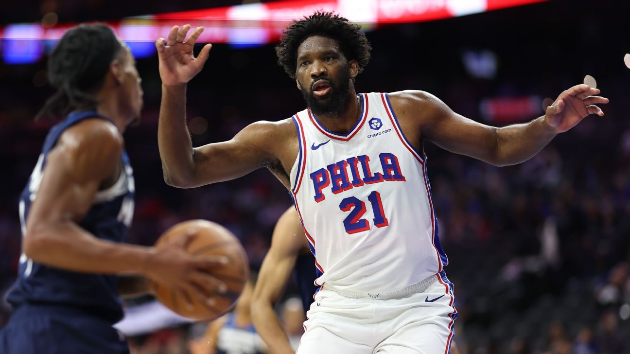 76ers' Joel Embiid (left knee) plays in preseason finale