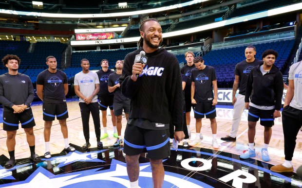 Wendell Carter Jr. speaks during the annual Pick, Read &...