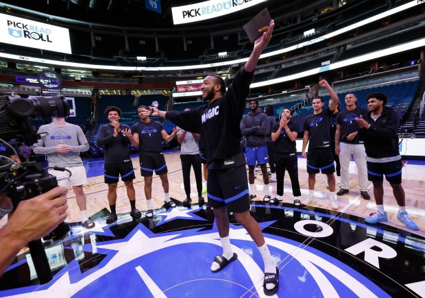 Wendell Carter Jr. speaks during the annual Pick, Read &...