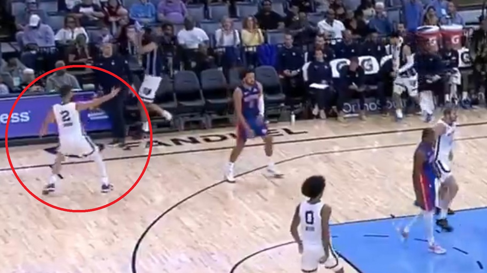 Another Grizzlies player does a gun celebration during game