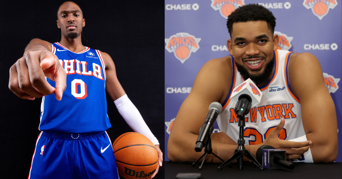 Karl-Anthony Towns sits down with Malachi Moreno (Photo via UK Athletics)