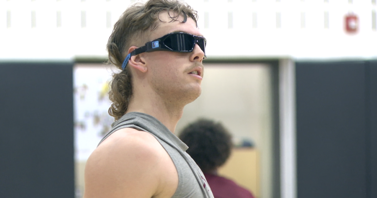 What's behind the glasses Luke Travers was wearing during Cavs' practice