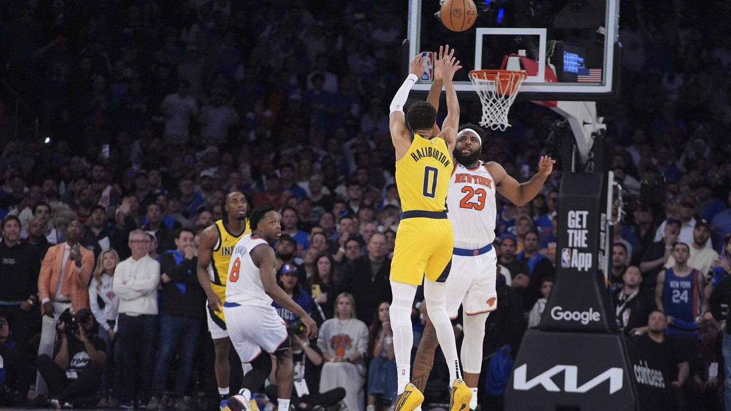 Tyrese Haliburton's father cuts loose at Indy bar as son hits tying shot to help Pacers beat Knicks