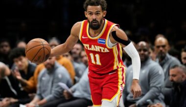 Hawks' Trae Young suffers sprained right knee vs. Nets