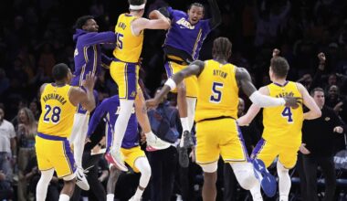 Austin Reaves gives short-handed Lakers another reason to rely on him with buzzer-beater vs. Wolves