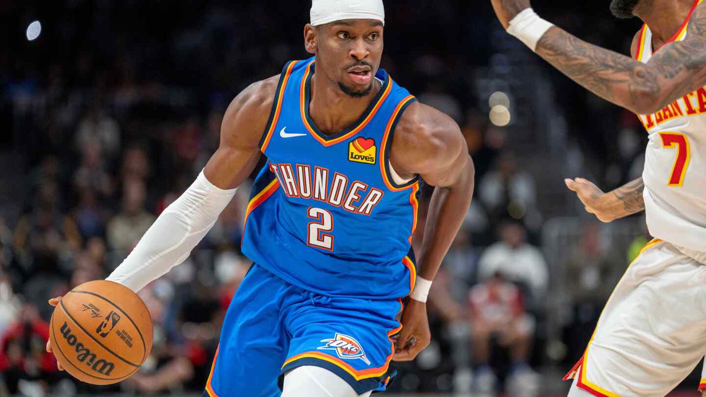 Holmgren scores 31 points, Gilgeous-Alexander has 30 to lead Oklahoma City past the Hawks 117-100