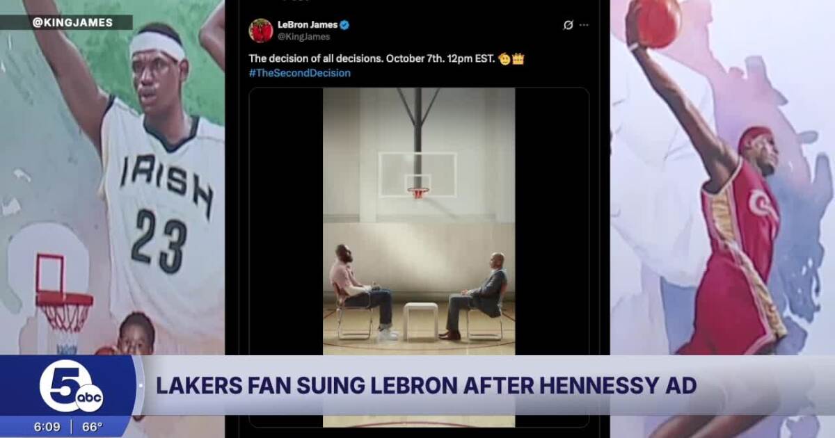 Life-long Lakers fan suing Lebron James after Hennessy ad