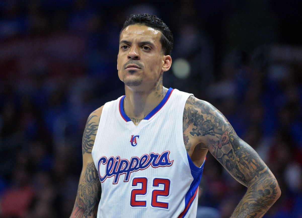 May 10, 2015; Los Angeles, CA, USA; Los Angeles Clippers forward Matt Barnes (22) reacts against the Houston Rockets in game three of the second round of the NBA Playoffs at Staples Center. The Clippers defeated the Rockets 128-95 to take a 3-1 lead. Mandatory Credit: Kirby Lee-Imagn Images