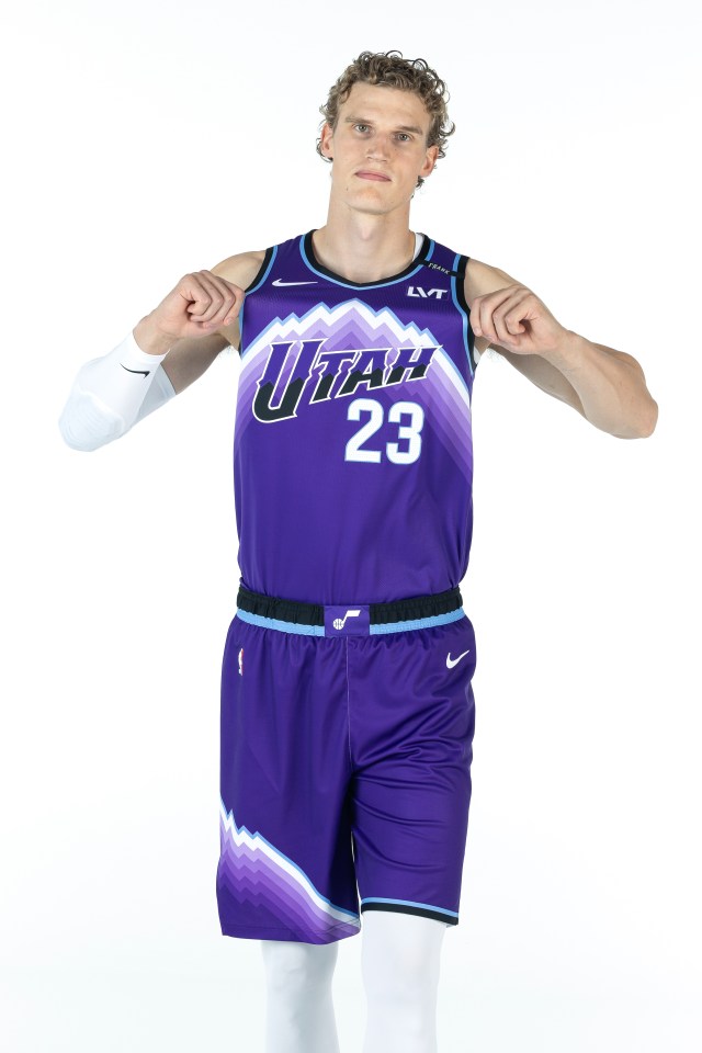 Lauri Markkanen poses during Utah Jazz media day