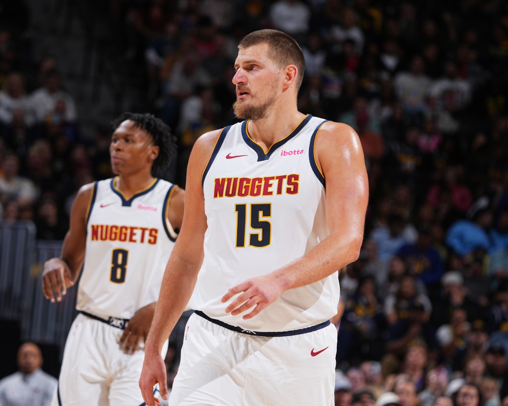Nikola Jokic #15 of the Denver Nuggets.