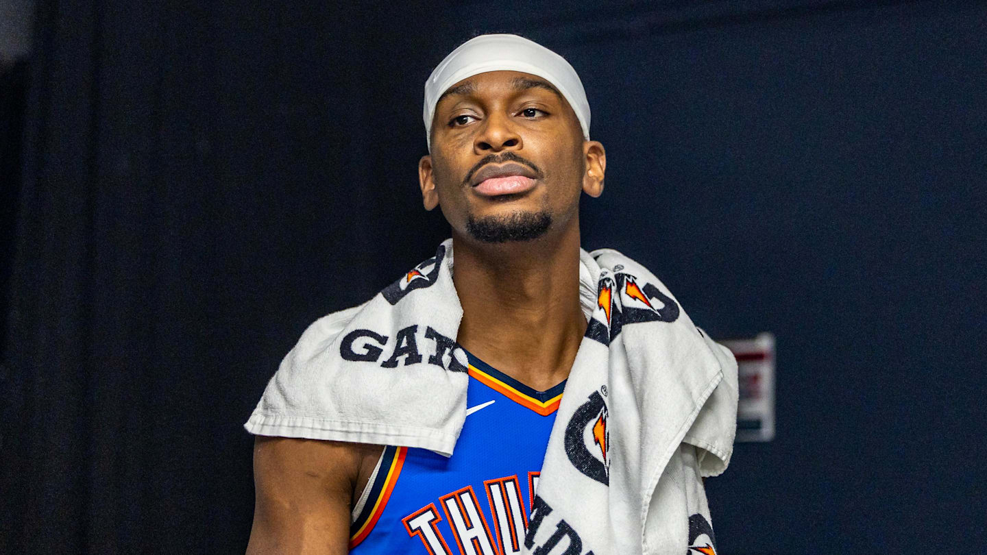 Nov 17, 2025; New Orleans, Louisiana, USA;  Oklahoma City Thunder guard Shai Gilgeous-Alexander (2) walks to the locker room after the game against the New Orleans Pelicans at Smoothie King Center. Mandatory Credit: Stephen Lew-Imagn Images