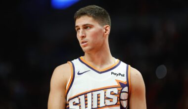 Phoenix Suns guard Collin Gillespie drained the game-winner Nov. 21 in an NBA Cup game against the Minnesota Timberwolves.